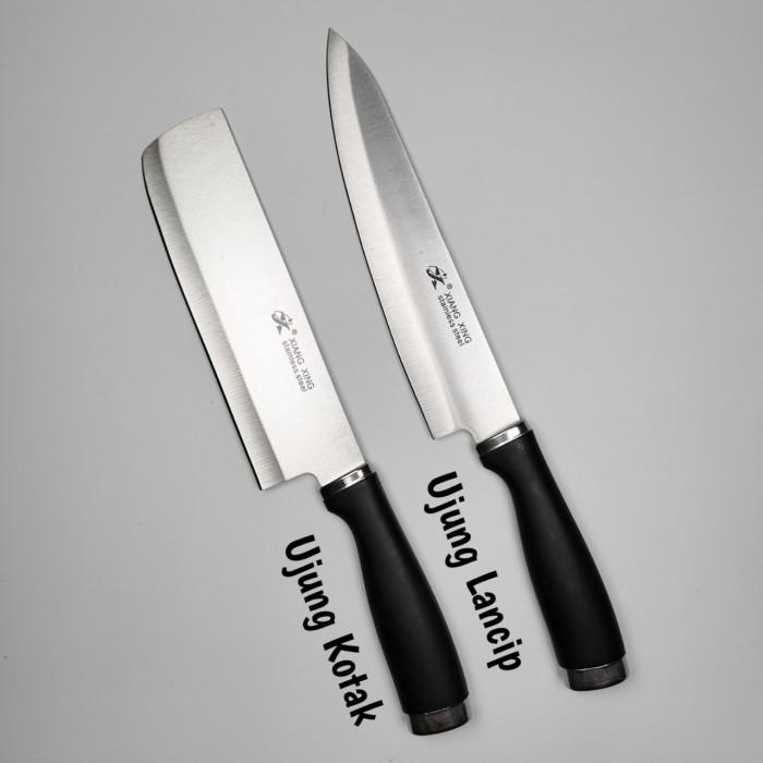 Gambar Pisau Dapur Xiang Xing Chef Knife Stainless Daging Buah Serbaguna - Ujung Kotak dari KADERU undefined Tokopedia
