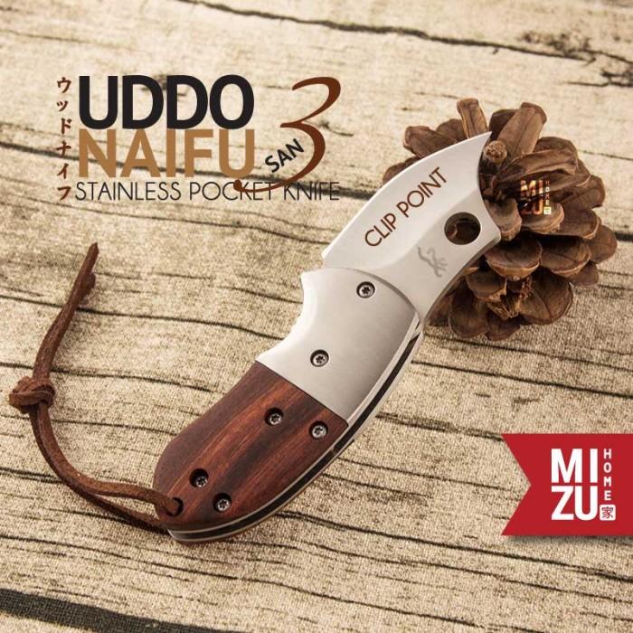 Gambar Mizu Uddonaifu-San Stainless Pocket Knife Pisau Saku Lipat Browning - CLIP POINT dari Arzen Adventure undefined Tokopedia