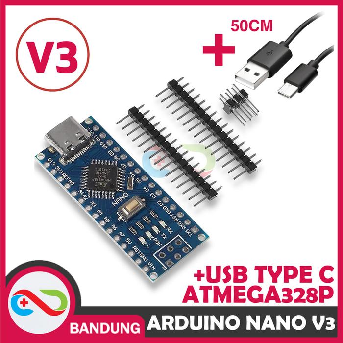 Jual ARDUINO NANO V3.0 ATMEGA328 TYPE-C PLUS KABEL - Kota Bandung - IoT ...