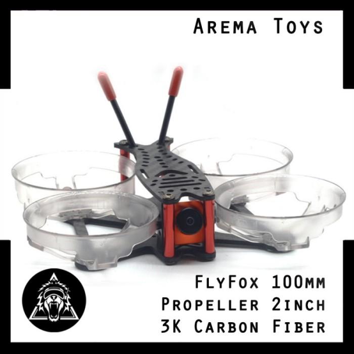 Gambar FlyFox 2 Inch 100mm 3K Carbon Fiber Drone FPV Racing Frame Kit 2inch dari Arema Toys undefined Tokopedia