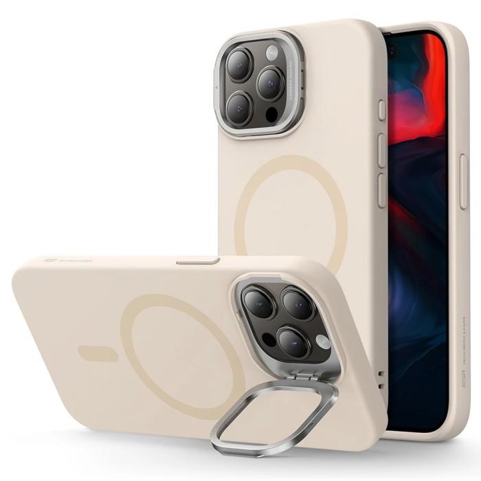 Gambar Case iPhone 15 Pro Max Pro ESR Cloud Soft Camera Stand Magsafe Casing - Light Tan, iPhone 15 Pro dari Astronaut Case undefined Tokopedia