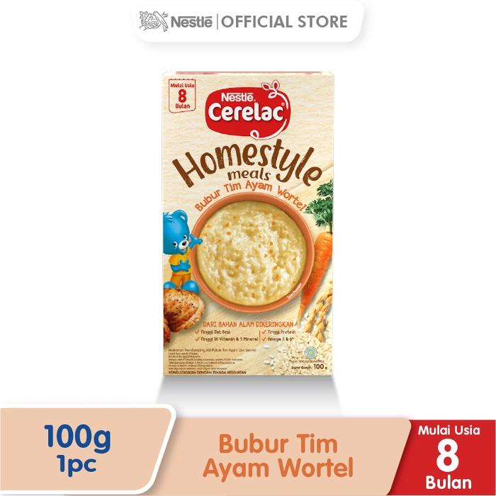 Gambar \NEW/ Nestlé CERELAC HOMESTYLE Bubur Bayi Rasa Tim Ayam Wortel Box dari rakipanda undefined Tokopedia