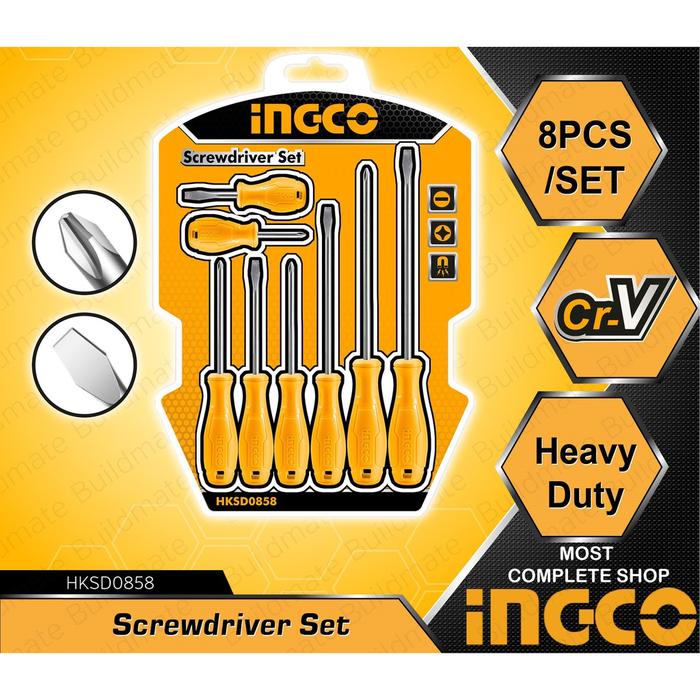 Jual INGCO OBENG SET MAGNET GAGANG FIBER SCREWDRIVER SET 8 PCS INGCO ...