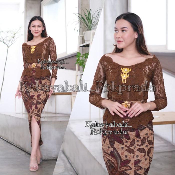 Gambar KEBAYA KUTUBARU KEBAYABALI KEBAYA COKLAT SILVERQUEEN KEBAYA WISUDA - SET COKLAT, XXL dari .ABIMANYU undefined Tokopedia