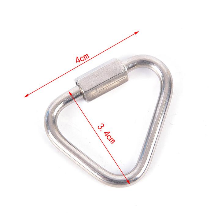 Gambar Sissi Triangle Carabiner Stainless Steel Keychain Snap Clip Hook Buckl dari Nusantara store4 undefined Tokopedia