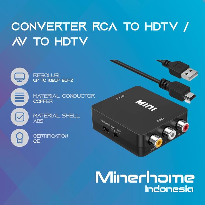Converter Adapter Rca To Hdmi Av To Hdmi High Quality