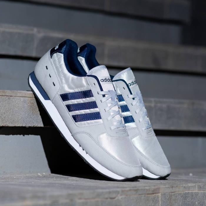 Promo Sepatu Adidas Neo City Racer Original Grey Navy Termurah