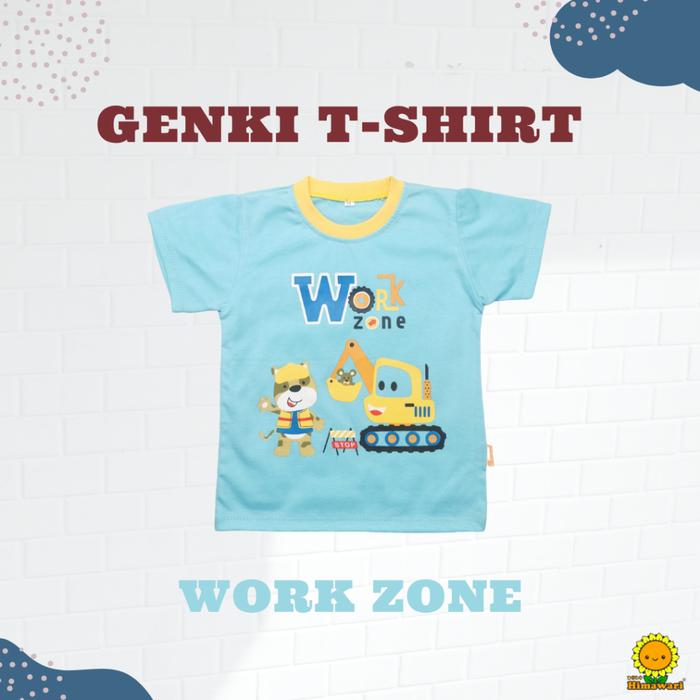 Gambar Himawari - Genki Kids T-Shirt/Baju Kaos Anak Premium Katun Unisex P.2 - WORK ZONE, S ( 1 TAHUN ) dari Himawari baby shop undefined Tokopedia