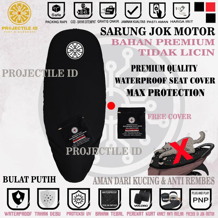 Gambar SARUNG JOK BEAT SPIN MIO VARIO GENIO SCOOPY NEX NMAX PCX ADV AEROX - BULAT PUTIH, JOK BESAR dari PROJECTILE ID undefined Tokopedia