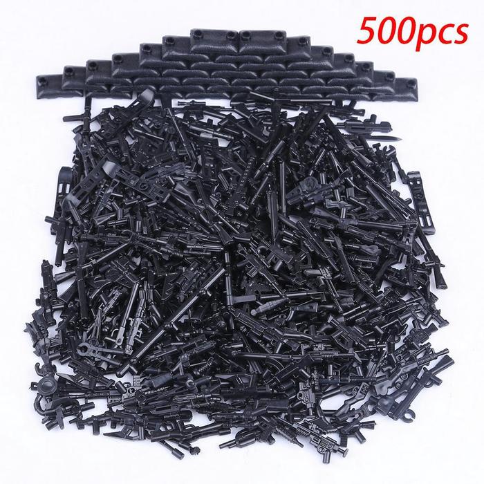 Gambar 500pcs Mainan Balok Bangunsusun Model Lego Minifigures Bentuk Senjata dari romlah12010 undefined Tokopedia