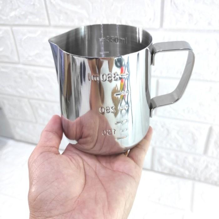 Gambar Milk Jug Gelas Ukur Stainless Latte Art Pitcher Coffee Measuring Cup - 350ml dari Popo Online Shop undefined Tokopedia