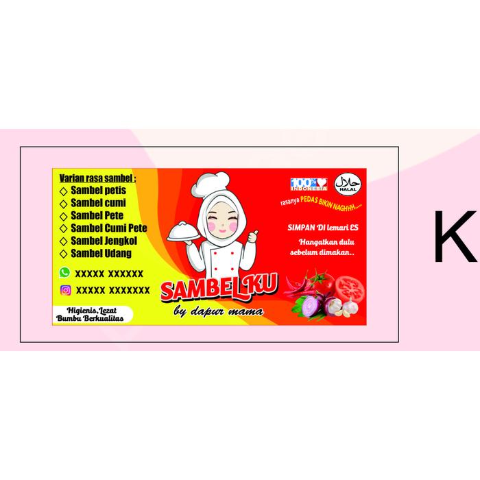 Gambar STIKER SAMBAL, Stiker botol sambel, STIKER SEBLAK, stiker Labelkemasan - K dari RnA Digital Printing undefined Tokopedia
