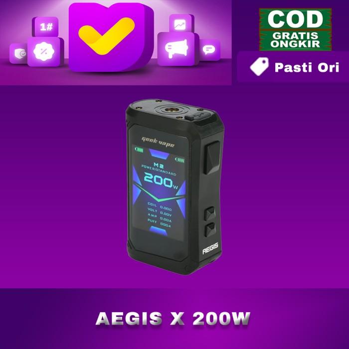 Gambar AEGIS X 200W TC BOX MOD AUTHENTIC 100% BY GEEKVAPE- VAPORIZER VAPE - BLACK dari KanvasLK undefined Tokopedia