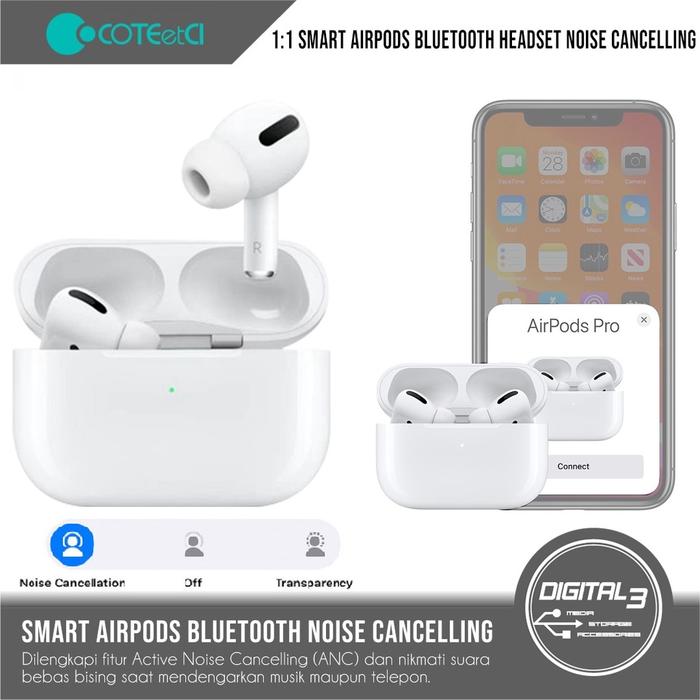 Jual COTEetCI CS8809 Smart Pods Pro TWS Noise Cancelling Wireless