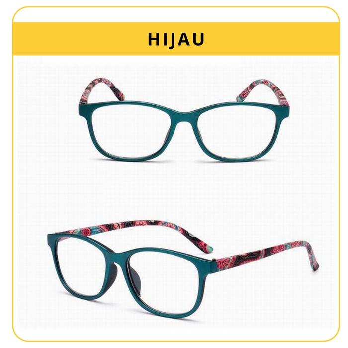 Gambar Kacamata Baca fashion batik anti radiasi Original (BBATIK) - Hijau, +1.00 dari Bumii.Shop undefined Tokopedia