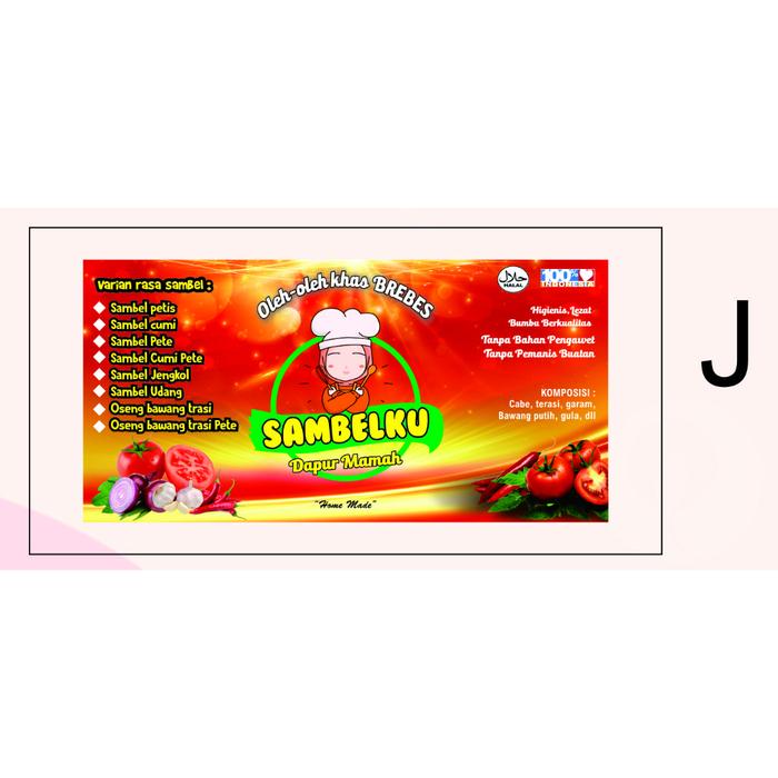 Gambar STIKER SAMBAL, Stiker botol sambel, STIKER SEBLAK, stiker Labelkemasan - J dari RnA Digital Printing undefined Tokopedia