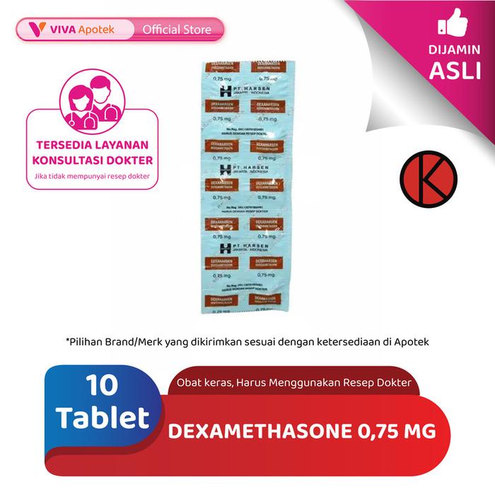 Gambar Dexamethasone 0,75 mg / Radang / Alergi / Rematik (10 Tablet) dari VIVA APOTEK undefined Tokopedia