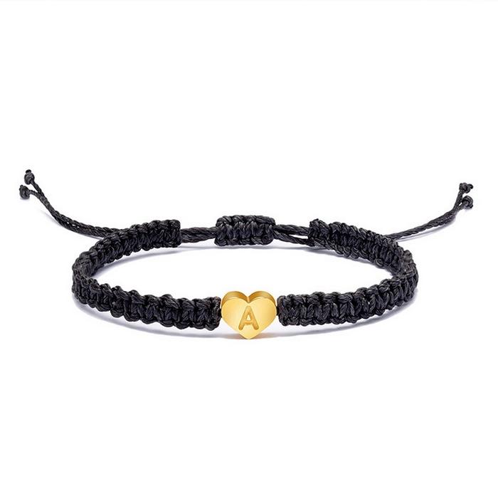 Gambar Gelang Tali Gelang Inisial Huruf Abjad Pria Wanita Couple Adjustable - A dari IDT4 undefined Tokopedia
