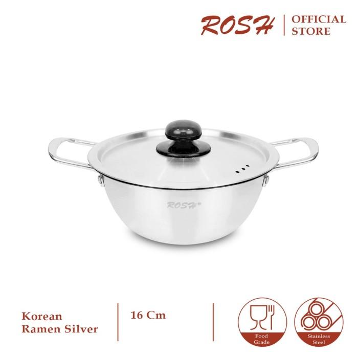 Gambar ROSH Ramen K Pot Silver Mangkok Panci Masak Stainless Steel 16-24 cm - 16 cm dari Rosh Kitchen undefined Tokopedia