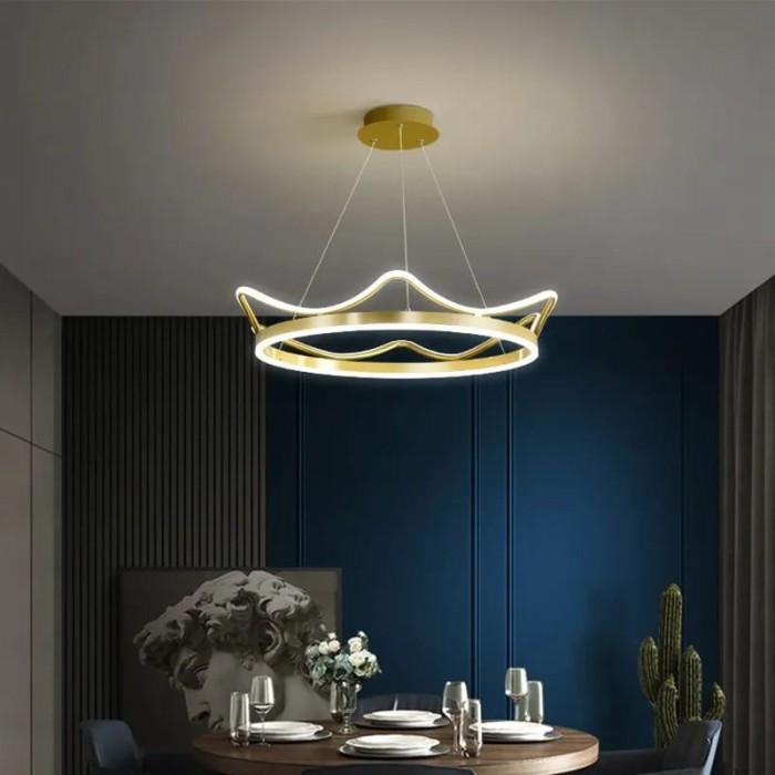 Gambar LAMPU HIAS GANTUNG MAHKOTA MEWAH 3 WARNA / LAMPU LANGIT LANGIT - LHS-8501-GOLD dari Nordic Style Luxury undefined Tokopedia