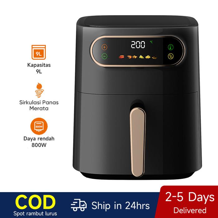 Gambar Ready Ookas Air Fryer Low Watt 7Liter Putih 8L Hitam 16L Abu-Abu - 8L-Hitam dari JHJK8 undefined Tokopedia