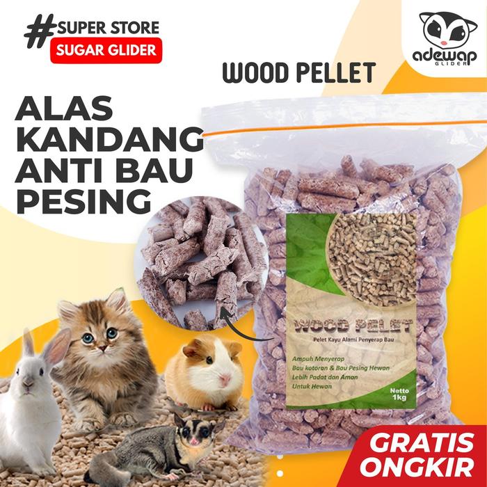 Gambar HOT!!! WOOD PELLET 1 KG ALAS KANDANG BEDDING SG SUGAR GLIDER HAMSTER dari rukhayma456 undefined Tokopedia