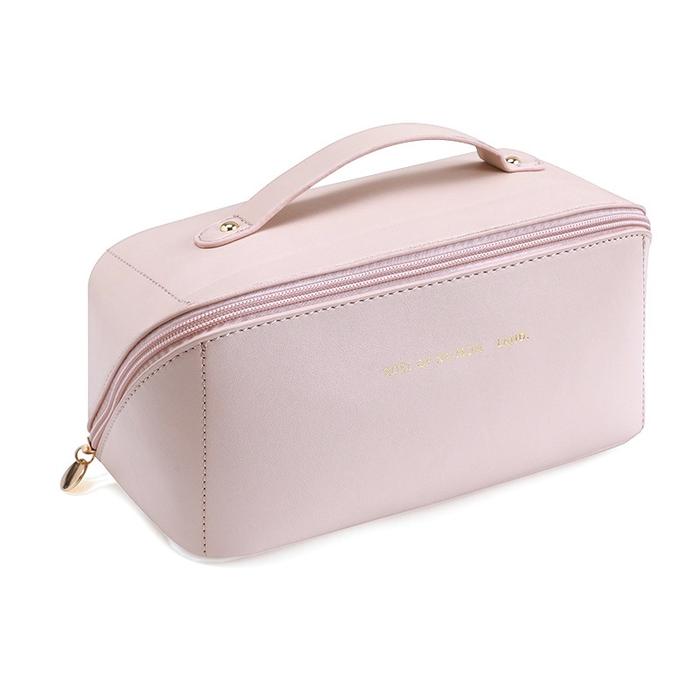 Gambar Tas Kosmetik Portable Travel Pouch Cosmetic/Skincare/Make Up Organizer - Pink dari Supplier beauty tokopedia undefined Tokopedia
