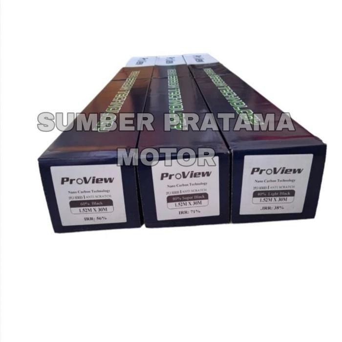 Gambar READYYY Kaca film hitam proview high Quality full 30M 40% IRR 38 60% - 40% IRR 38 dari Cahayaotopart undefined Tokopedia