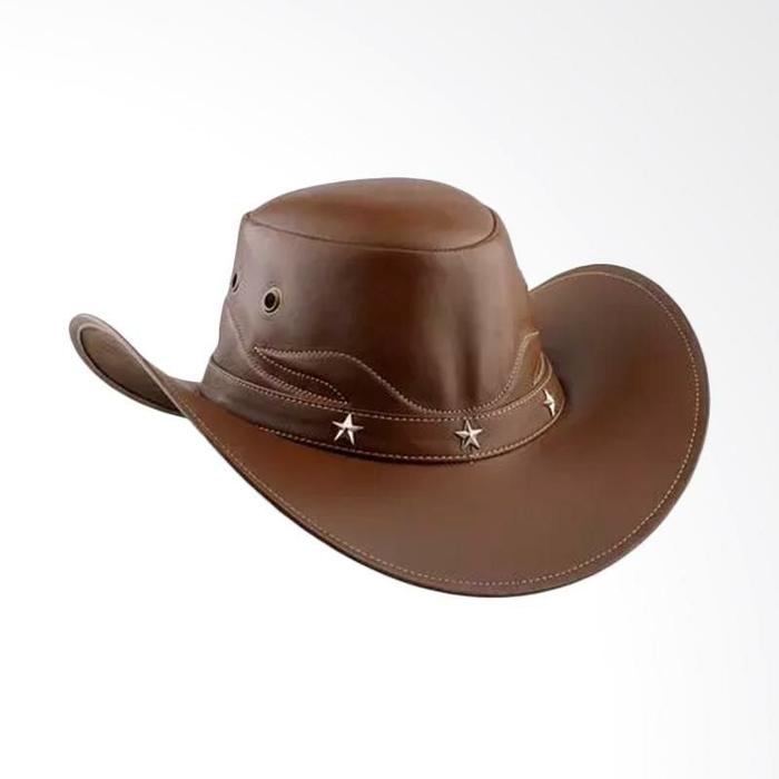Gambar TOPI KOBOY PRIA WANITA KULIT ASLI COBOY KOBOI COBOI dari sainysaosh undefined Tokopedia