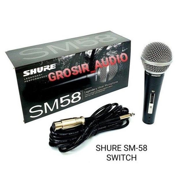 Gambar MIC KABEL SHURE SM 58 SWITCH SM58 SWITCH ,MICROPHONE SHURE SM 58 dari TOKOHBINTANG3 undefined Tokopedia