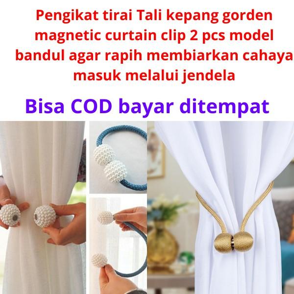 Gambar Pengikat tirai Tali kepang gorden magnetic curtain clip 2 pcs model dari muham storee undefined Tokopedia