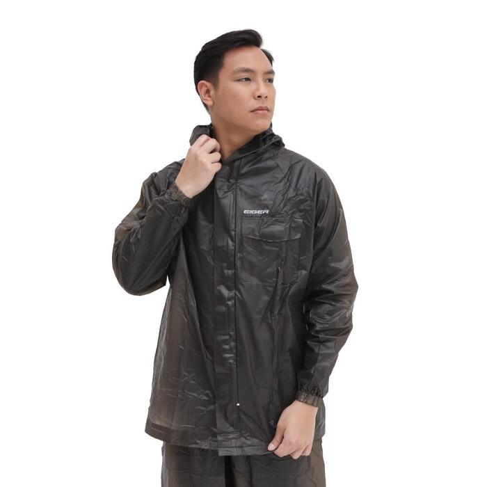 Gambar JAS HUJAN EIGER THUNDERBOLT 1.0 RAINSUIT 91000 9430 Original Gunung - Black, S dari Mr Radent undefined Tokopedia