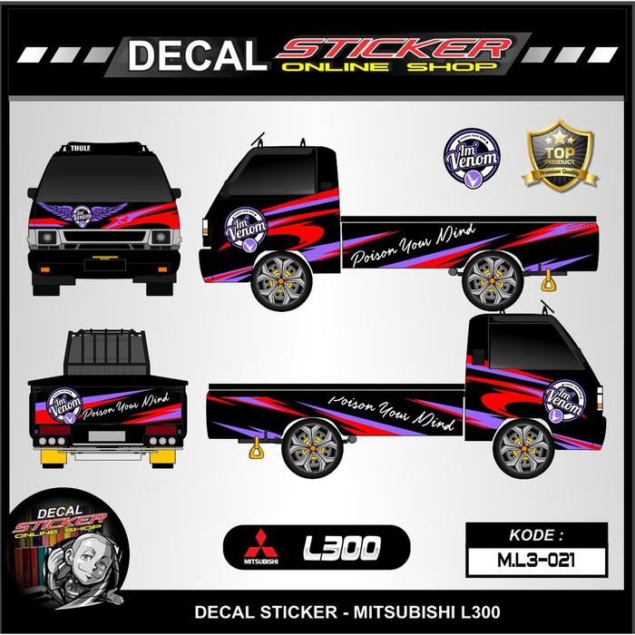 Gambar [Original] Stiker Mobil Pick Up L300 Decal Print Custom Full Body - M.L3-021 dari Grace Boutique ID undefined Tokopedia