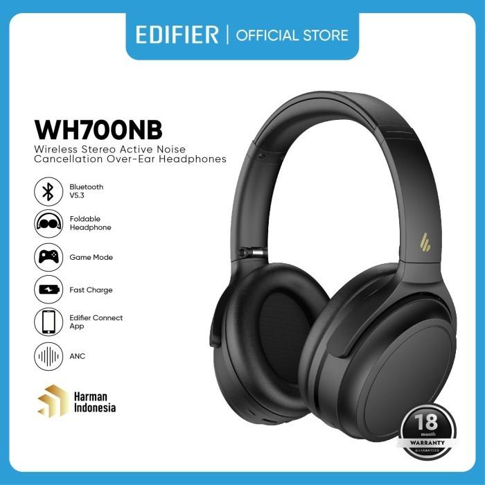 Gambar EDIFIER Headphone WH700NB WH 700 NB Wireless Stereo ANC Over-Ear - Hitam dari Carbon Official Store undefined Tokopedia
