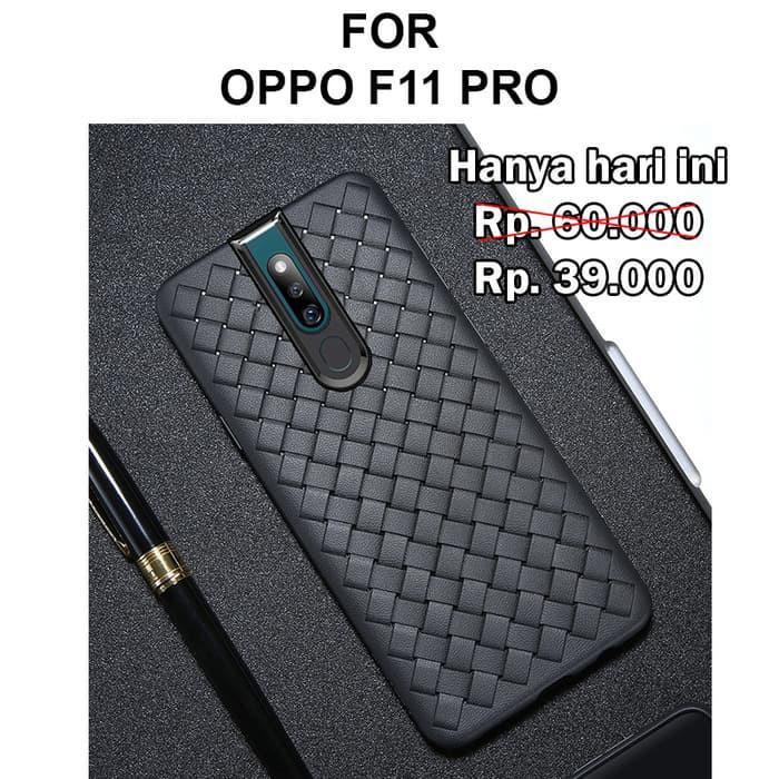 Jual WOVEN case Oppo F11 Pro softcase casing back cover anti panas