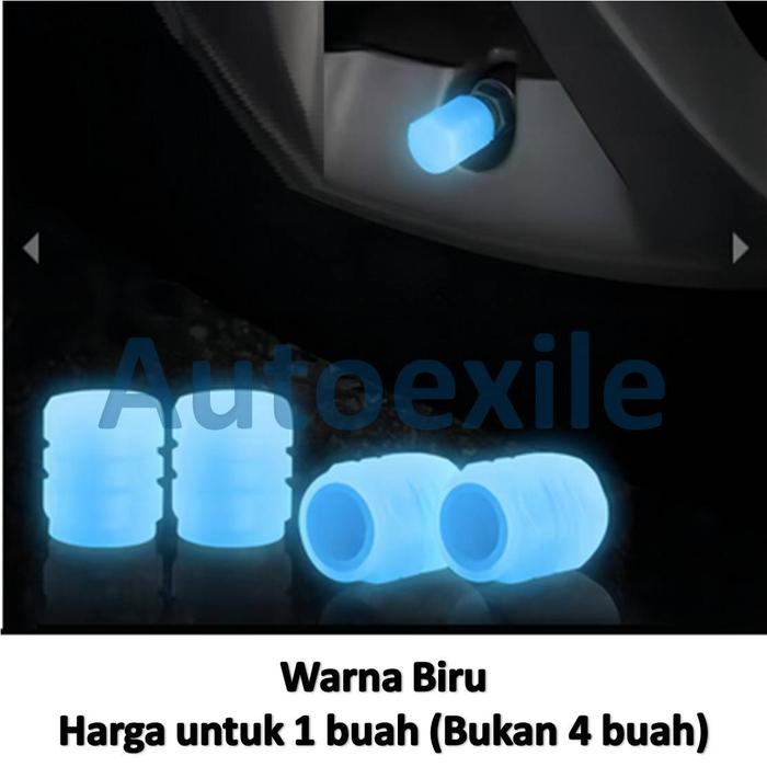 Gambar Tutup Pentil Ban Neon Glow in Dark Mobil Biru Hijau Kuning Merah Pink - Biru dari Autoexile undefined Tokopedia
