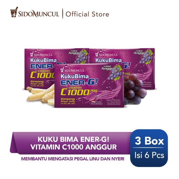 Gambar terbaru kuku bima ener-g vit c1000 anggur 3x6's - minuman berenergi dari Senya Putra undefined Tokopedia
