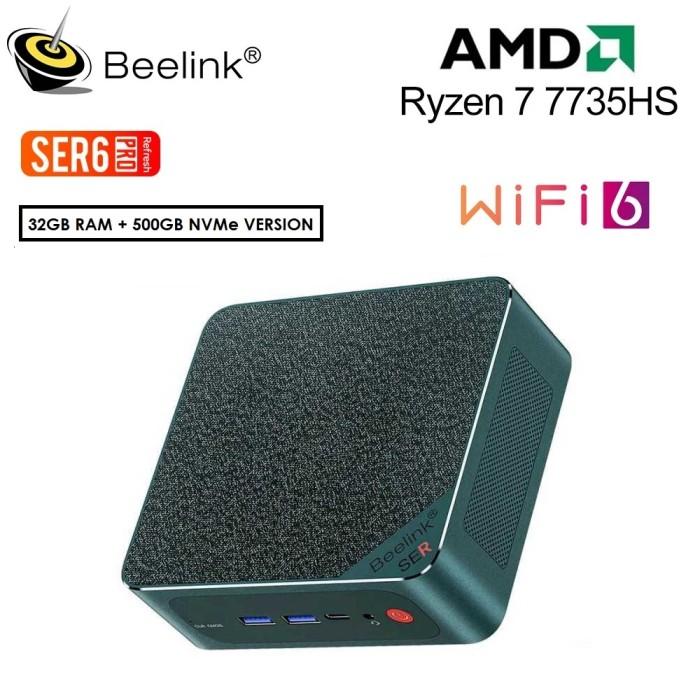Gambar BEELINK SER6 PRO Mini PC AMD RYZEN 7 7735HS 32GB DDR5 500GB M.2 NVMe - Hijau dari Skytonic Store undefined Tokopedia