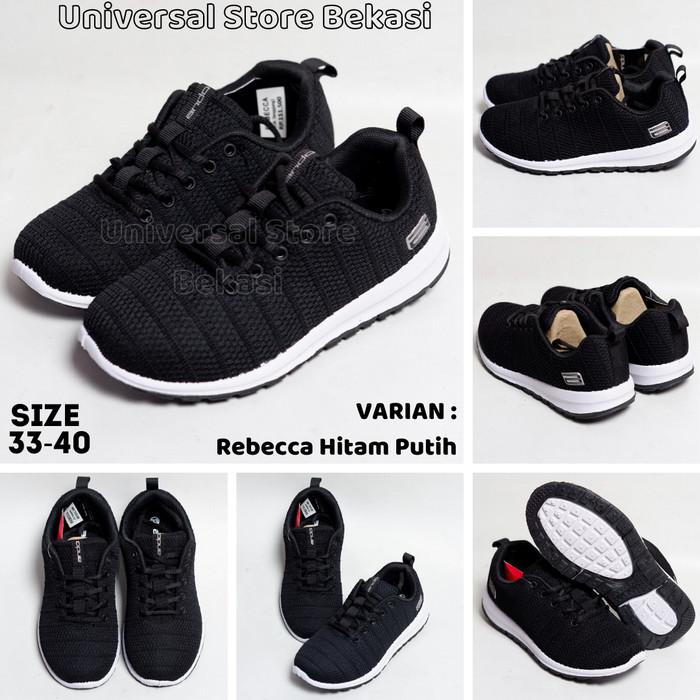 Gambar Sepatu Sekolah Anak Perempuan SD SMP 6-12 Tahun Ando Rebecca Putih - HitamPutih, 33 dari Universal Shoes Bekasi undefined Tokopedia