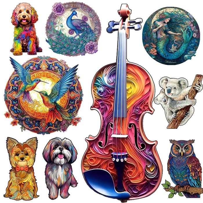 Gambar Colorful Animal Shaped Jigsaw Wooden Puzzles Unique Diy Wood Craf dari Gladiolus Galadriel undefined Tokopedia