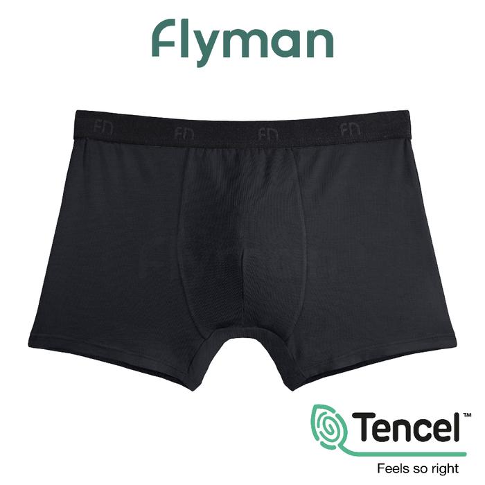 Gambar Flyman Celana Dalam Tencel Boxer Classic Pria Isi 1 Pcs Premium Modal - Onyx, M dari shafame undefined Tokopedia