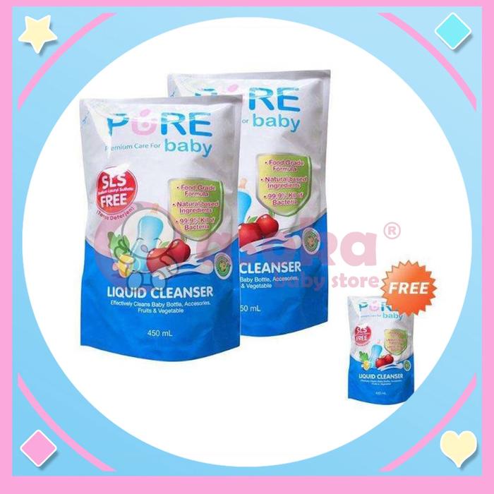 Pure Baby Liquid Cleanser 450ml Buy Free Refill Asoka