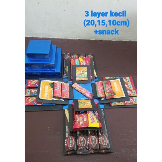 Gambar EXPLOSION BOX / snack box / kotak kejutan 3 layer kecil (20,15,10cm) + - 3ly.kecil+snack, Gold dari aakasian undefined Tokopedia