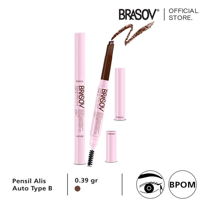 Gambar BRASOV EYEBROW PENCIL AUTOMATIC Type B - Brown dari Samiya Cosmetic undefined Tokopedia