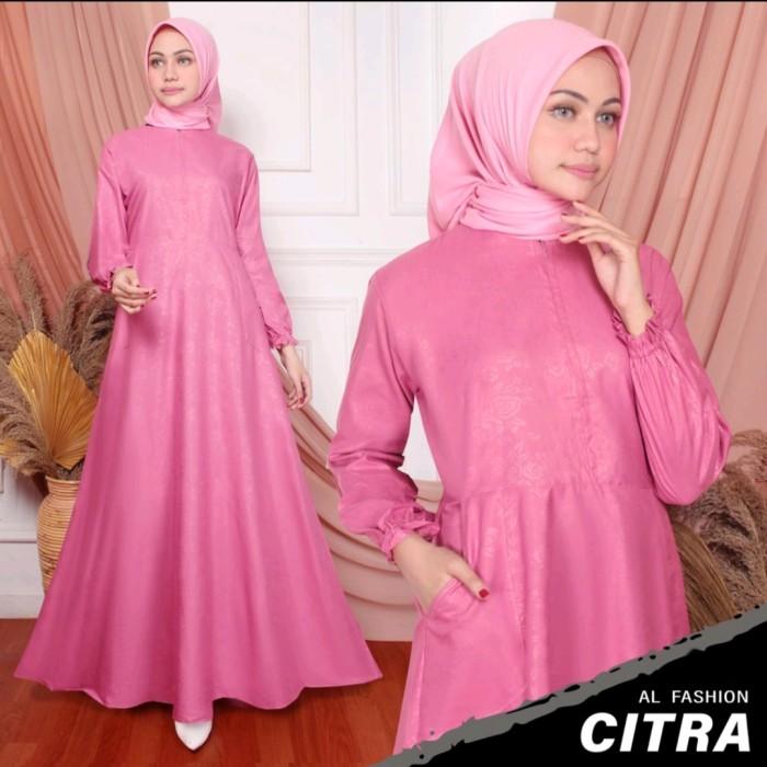 Gambar Baju Gamis Wanita Dewasa Remaja Kekinian Maxi Dress Murah Terbaru - CITRA DUSTY, L dari Gamis_ALL_Store undefined Tokopedia