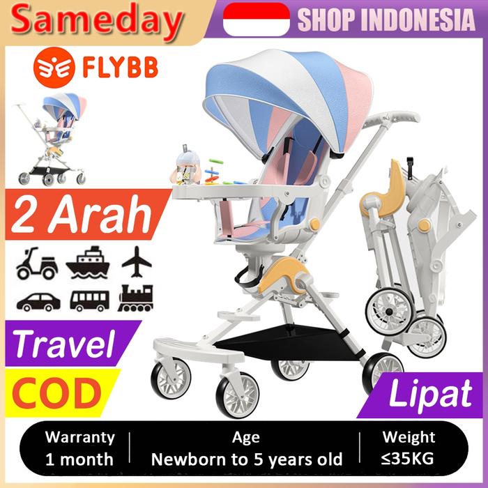Gambar Flybb Baby Stroller 2 Arah Magic Strollers Foldable 2 Way Budak dari Nicolas shops undefined Tokopedia