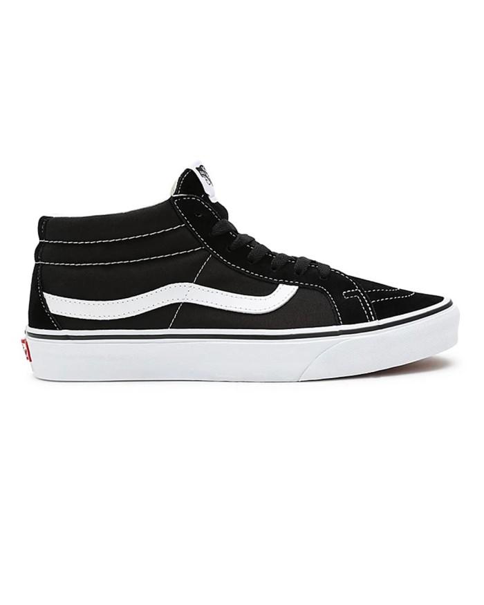 SEPATU VANS OFF THE WALL SK8 MID BLACK WHITE 41