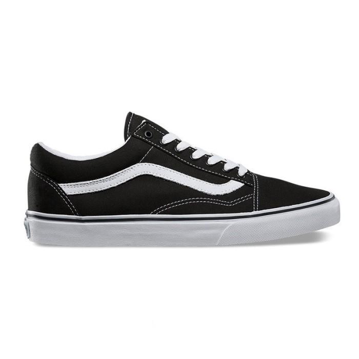 SEPATU VANS OFF THE WALL OLD SKOOL CANVAS BLACK WHITE 36