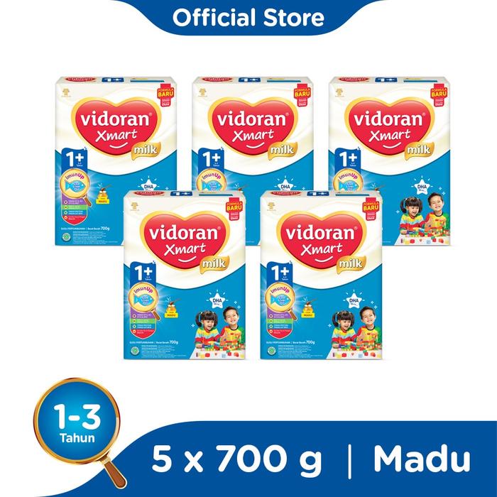 Gambar vidoran Xmart 1+ Madu 700gr Susu Formula Pertumbuhan Anak 1-3 Tahun - dari qugi undefined Tokopedia