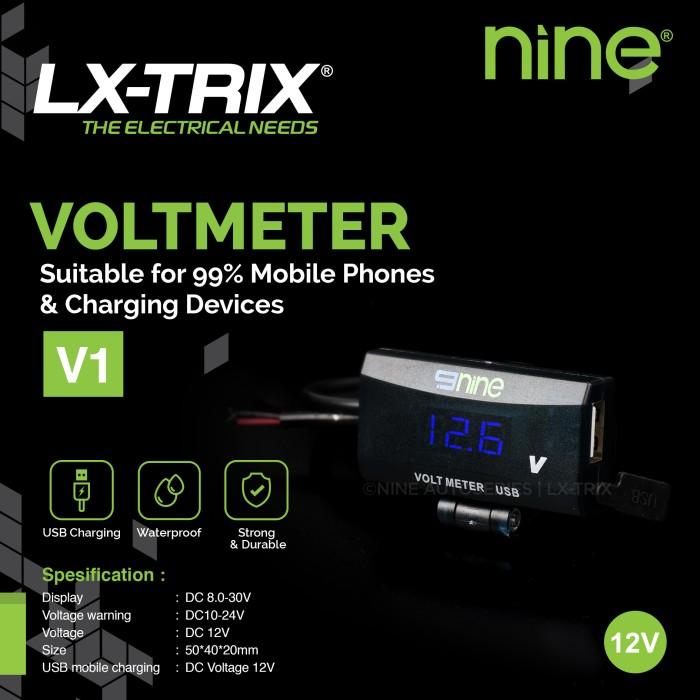 Gambar 100% NEW VOLTMETER PLUS USB CHARGER HP DI SPION MOTOR NINE LUMINOSLED dari ROPIYI MINIOSA undefined Tokopedia